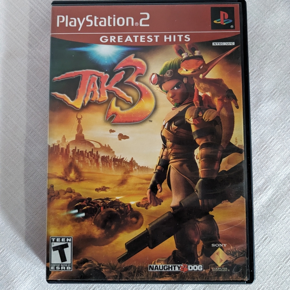 PS2 Jak 3 Greatest Hits Naughty Dog video game Jak and Dexter works